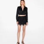 Black Embroidered Skirt